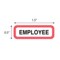 Nevs Position Labels - Employee 1/2" x 1-1/2" White w/Red & Black XP-208 - alternate 2